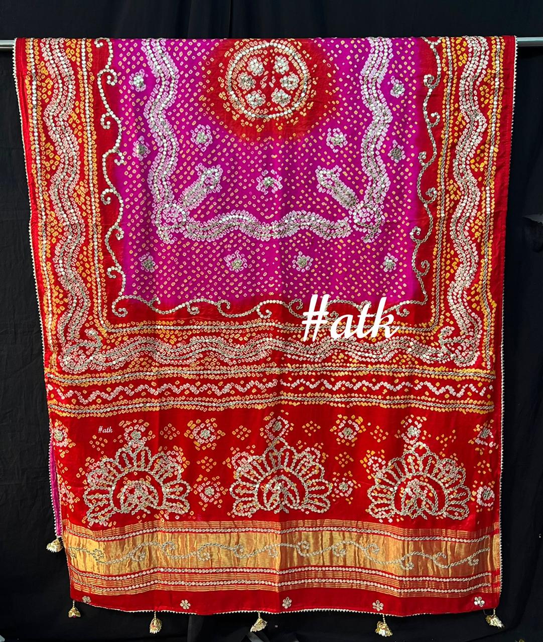 Gottapatti bandhani dupatta - Saffronfashionindia