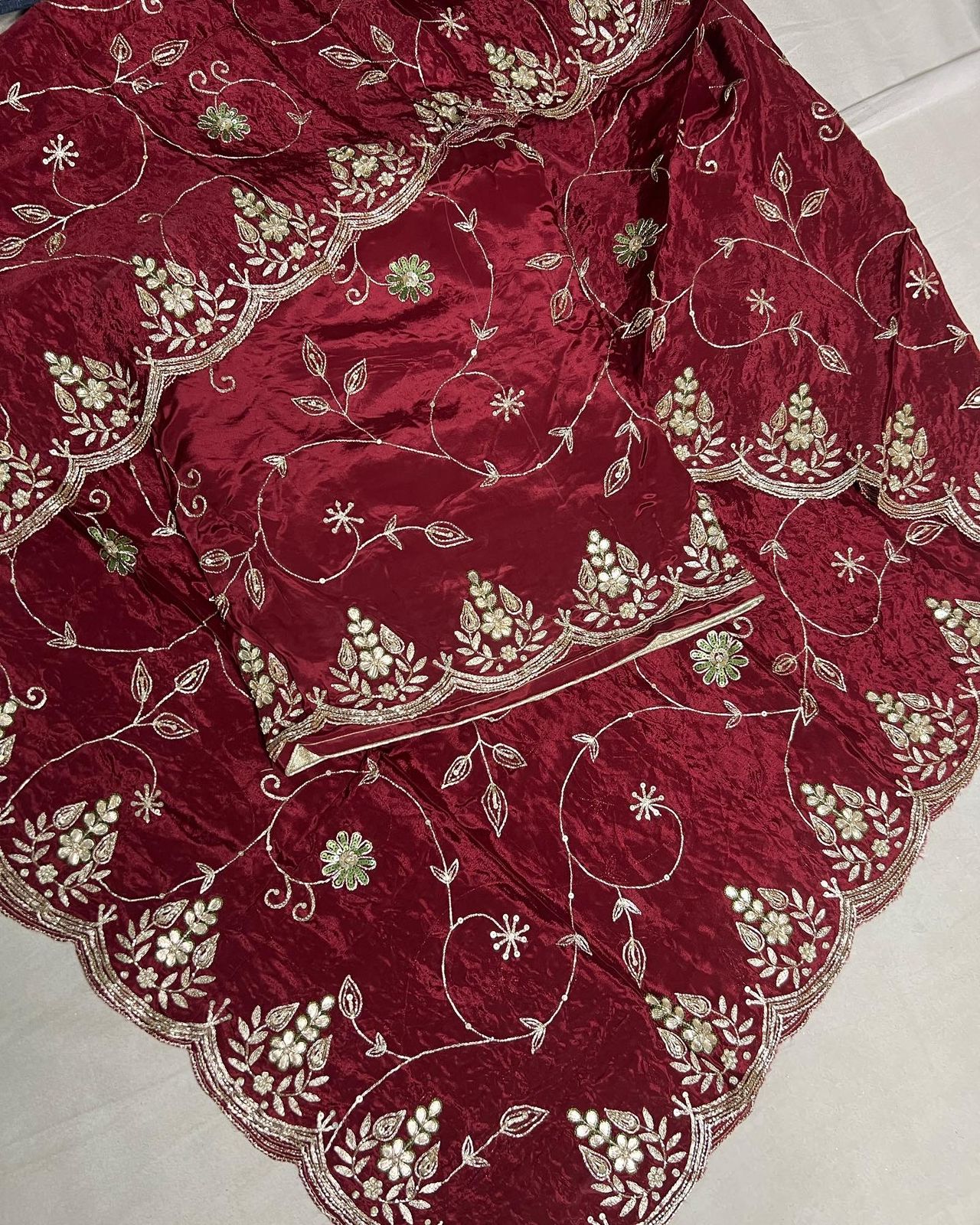 Cinderla crepe suit - Saffronfashionindia
