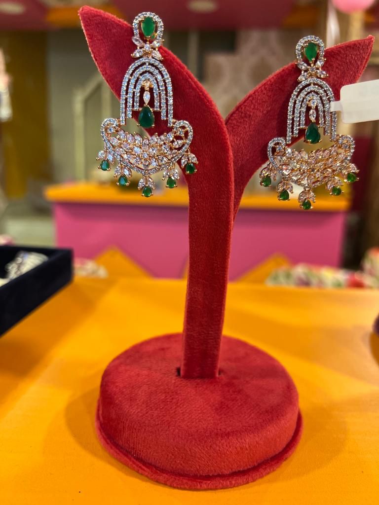 Ribika cocktail earrings - Saffronfashionindia