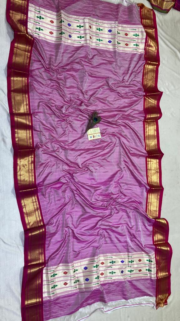Silk traditional Paithani dupatta - Saffronfashionindia