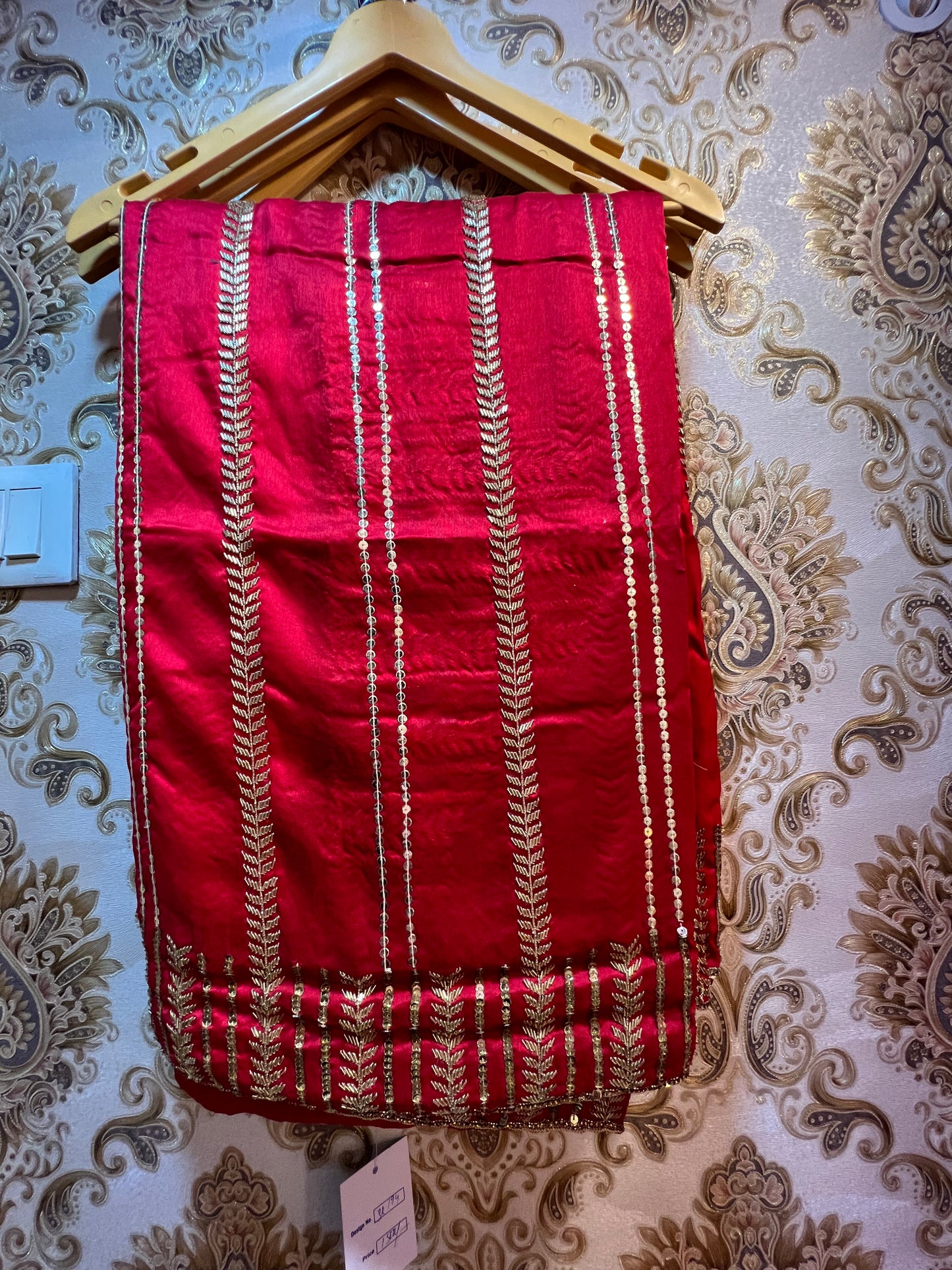 Valentine red beautiful saree - Saffronfashionindia