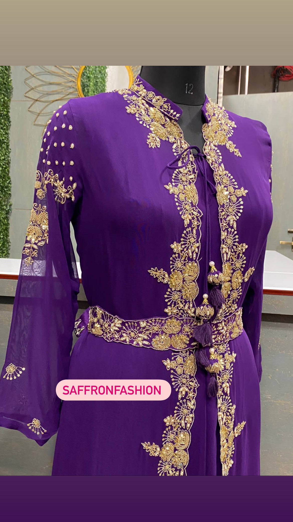 Purple sangeet dress - Saffronfashionindia