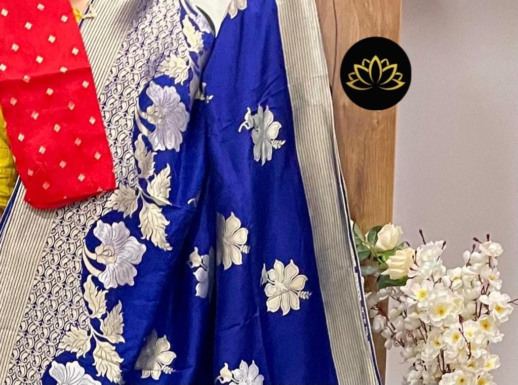 Gulshan moonga saree - Saffronfashionindia