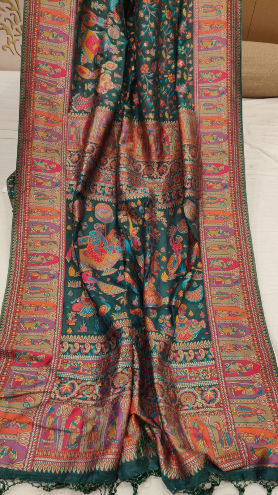 Beautiful Kani silk saree - Saffronfashionindia