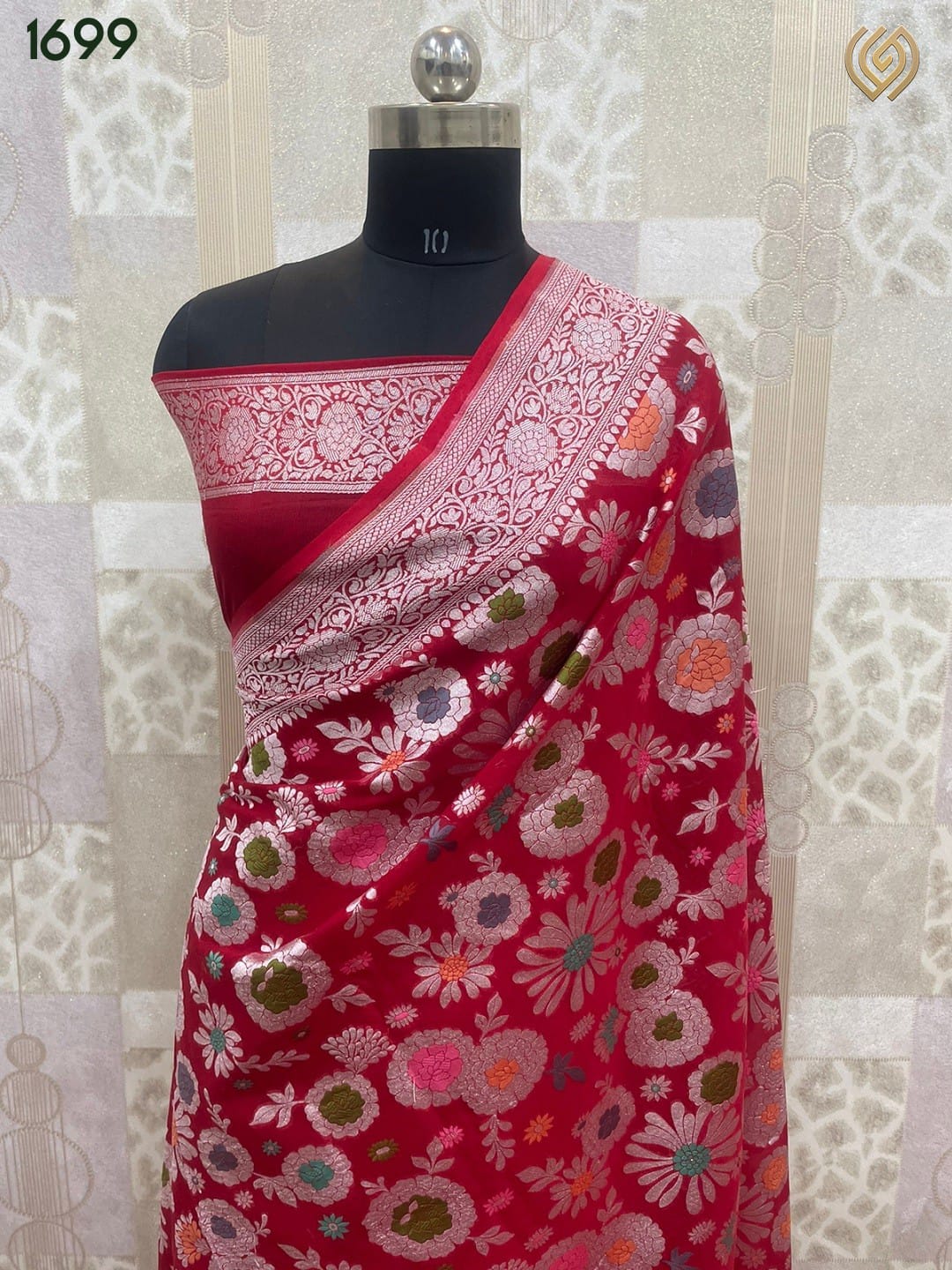 Shainaz gorgette tilfi saree - Saffronfashionindia