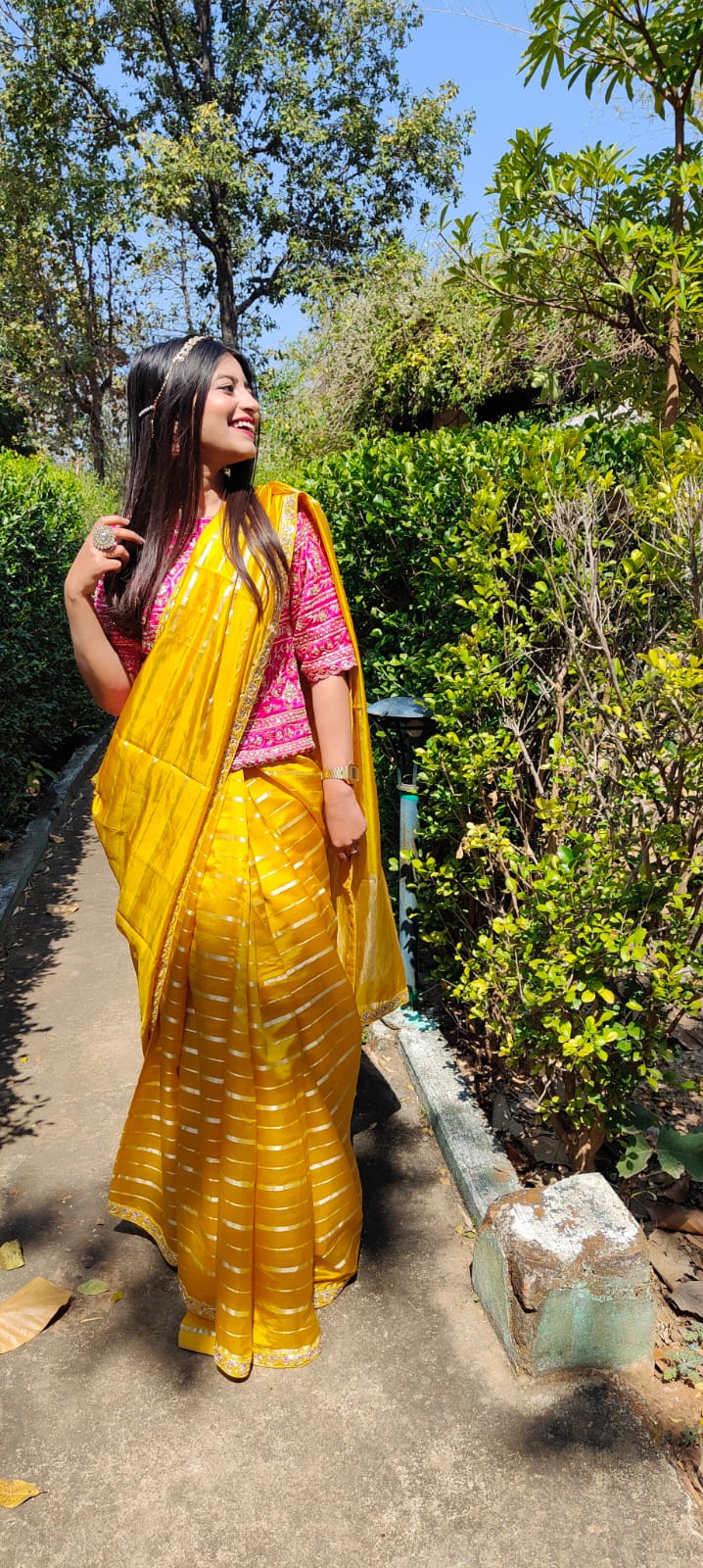 Arizona handloom  kora saree - Saffronfashionindia