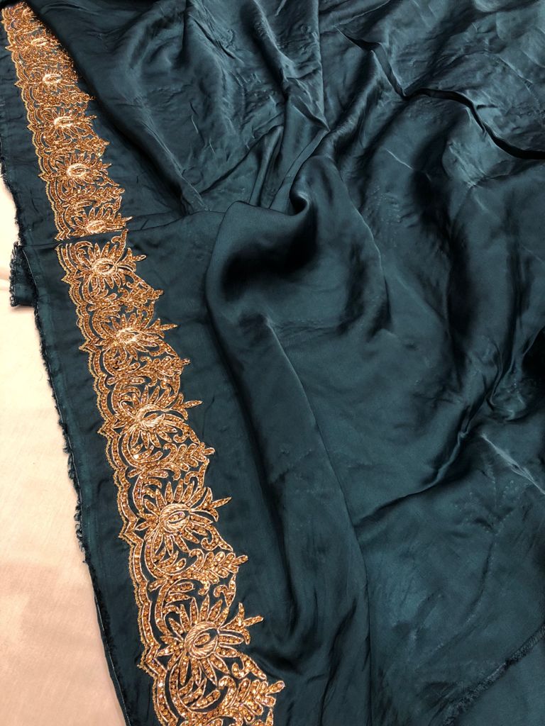 Wedding zardosi saree - Saffronfashionindia