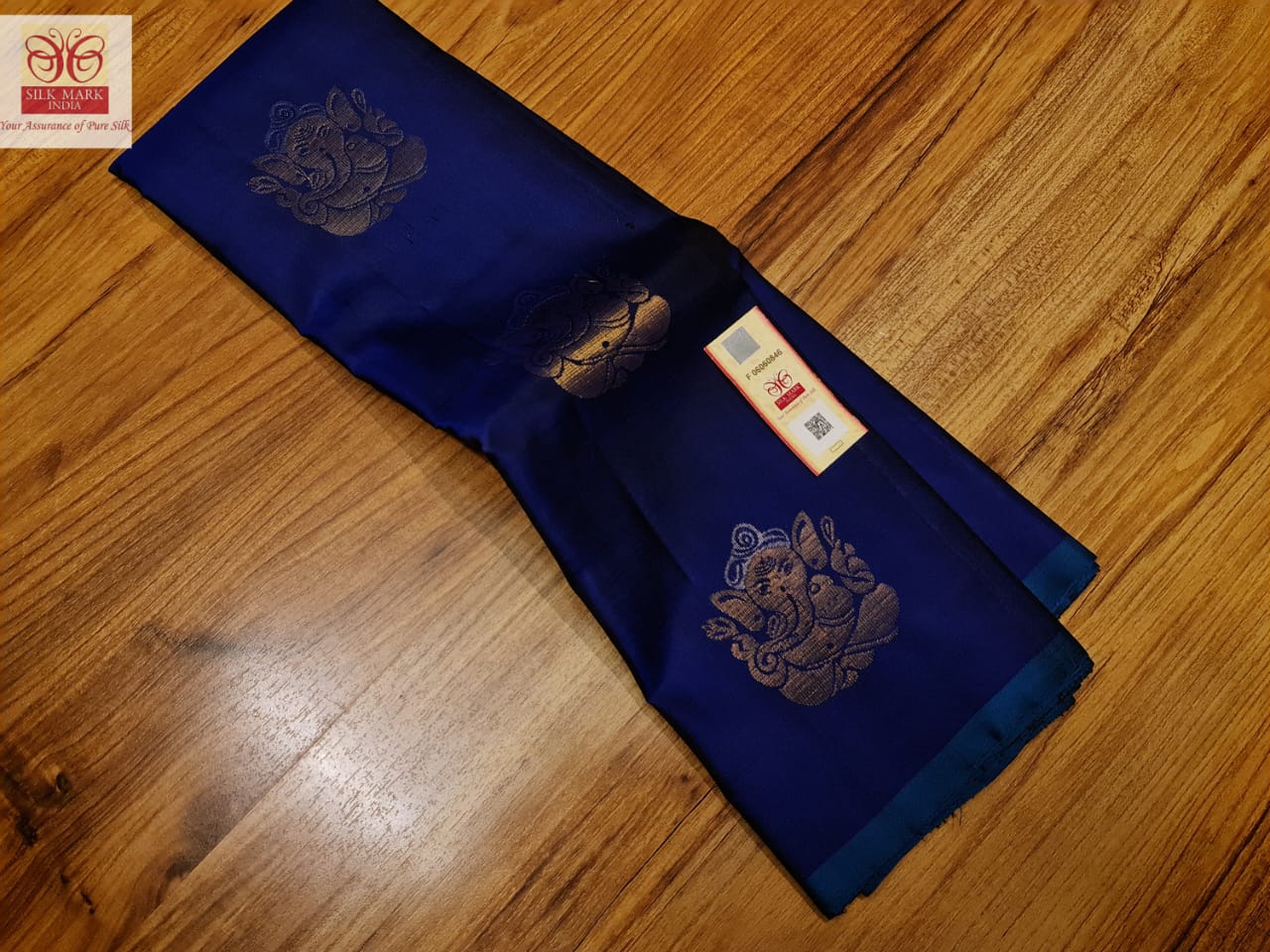 Ganesha kanjivaram silk handloom saree - Saffronfashionindia