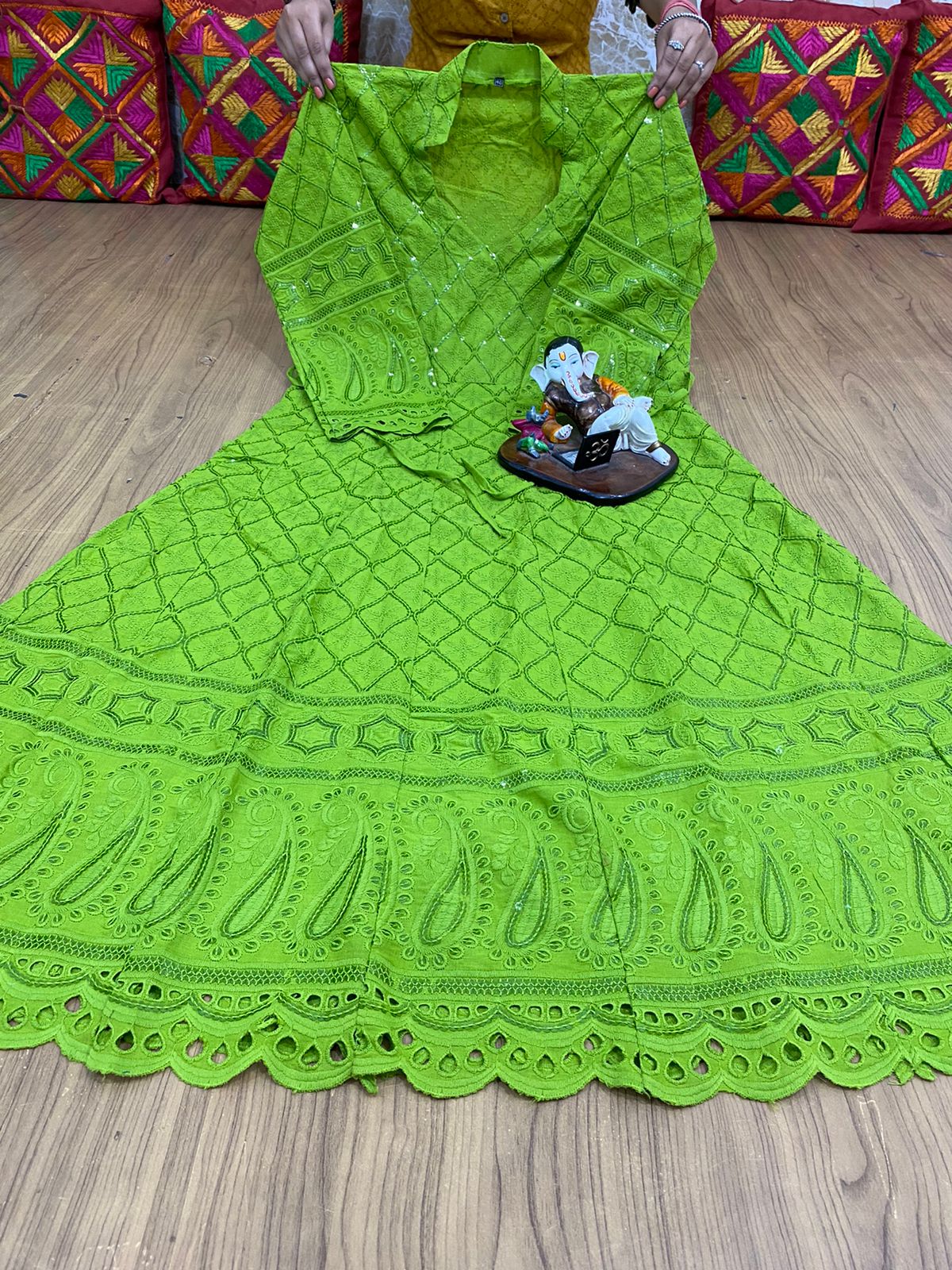 Chikankari Anarkali kurta - Saffronfashionindia